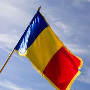 Drapel Romania cu franjuri
