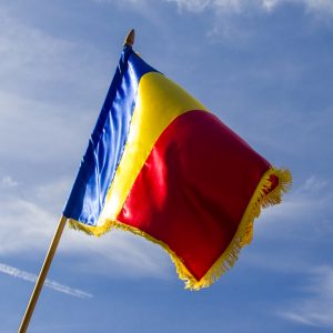 Drapel Romania cu franjuri