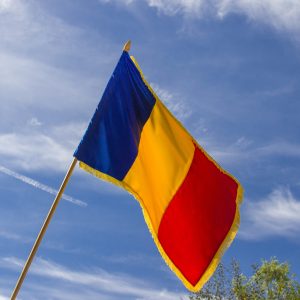 Drapel Romania cu franjuri