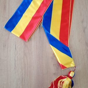 esarfa tricolora cu banda aurie 2